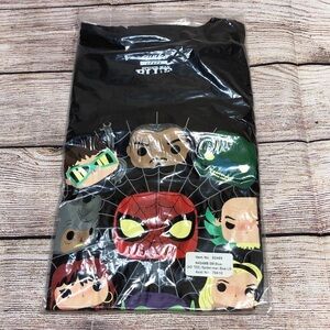 Marvel Collector Corps Black Spider-Man Blue Pop Tees T Shirt Size L